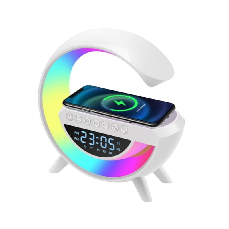 Parlante Reloj Bluetooth Luces Led Cargador Inalámbrico – OKI